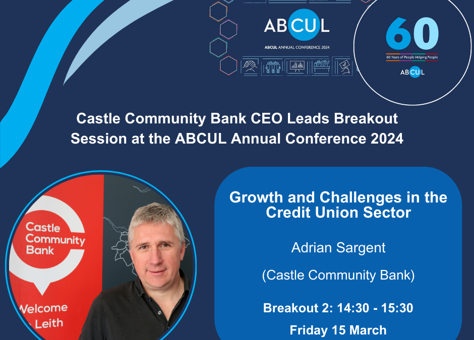 Graphic flyer about ABCUL conference event with head & shoulders of Adrian Sargent