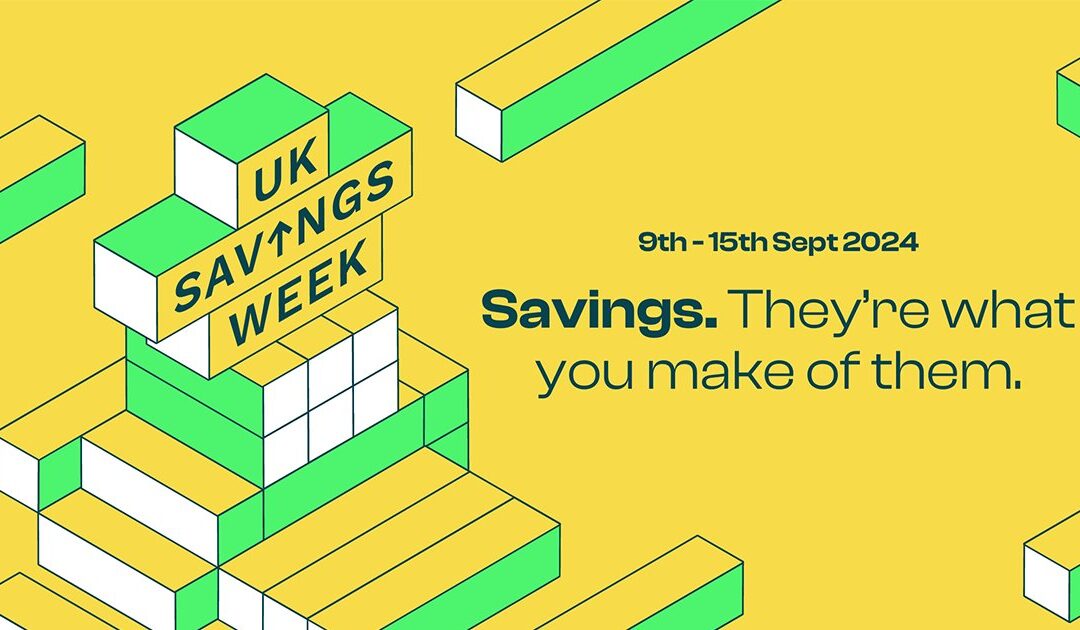 Graphic yellow green and white for Savings they are what you make of them headline